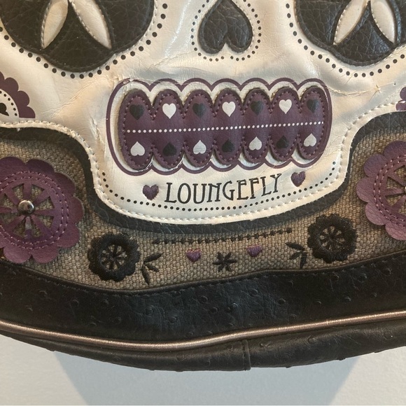 LOUNGEFLY Logo Dia  De Los Muertos Day of the Dead Bag Tote Purse Handbag - Picture 3 of 15